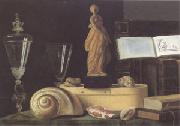 Still Life with a Statuette and Shells (mk05) Sebastian Stoskopff